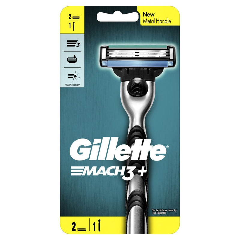 Gillette Mach3+ Razor 1 Handle + 2 Cartridges - Vital Pharmacy Supplies