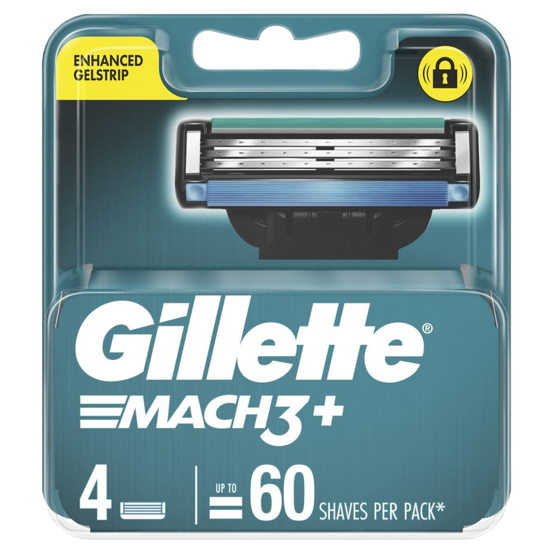 Gillette Mach3+ Replacement Cartridges 4 Count - Vital Pharmacy Supplies