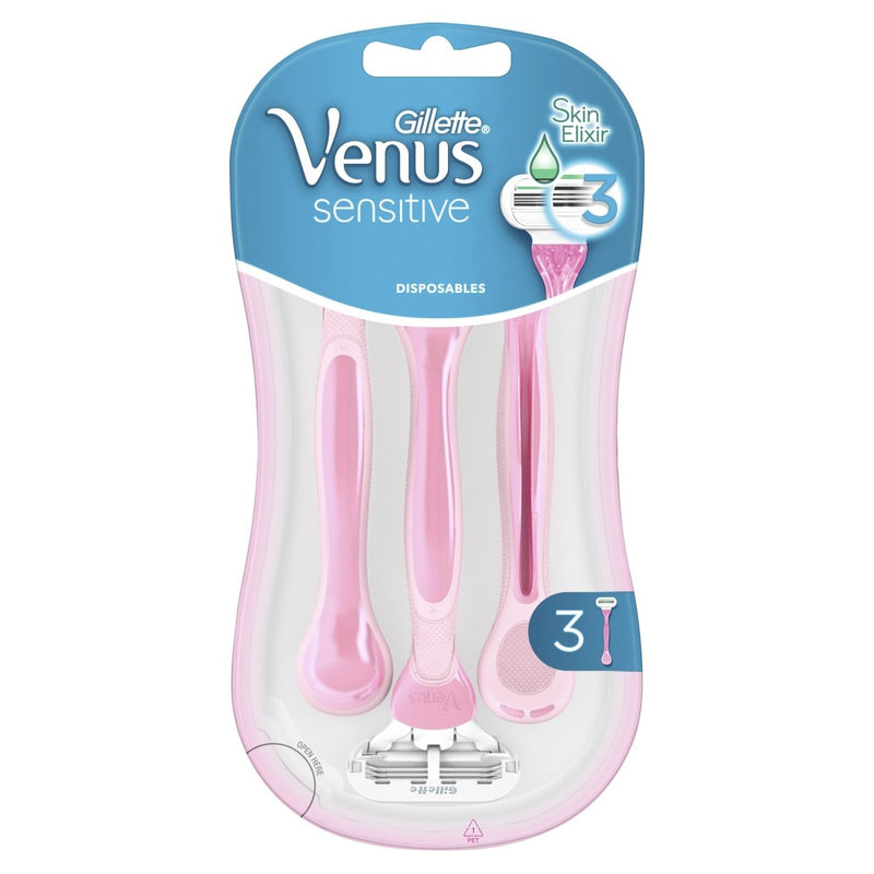 Gillette Venus Sensitive Women's Disposable Razors 3 Pack - Vital Pharmacy Supplies