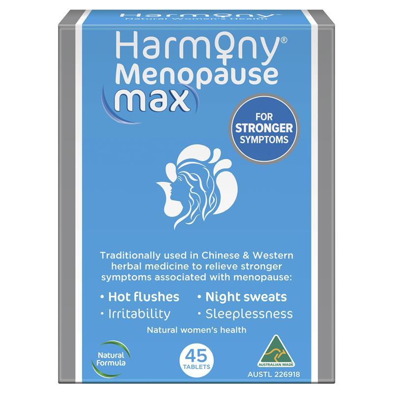 Harmony Menopause Max 45 Tablets - Vital Pharmacy Supplies
