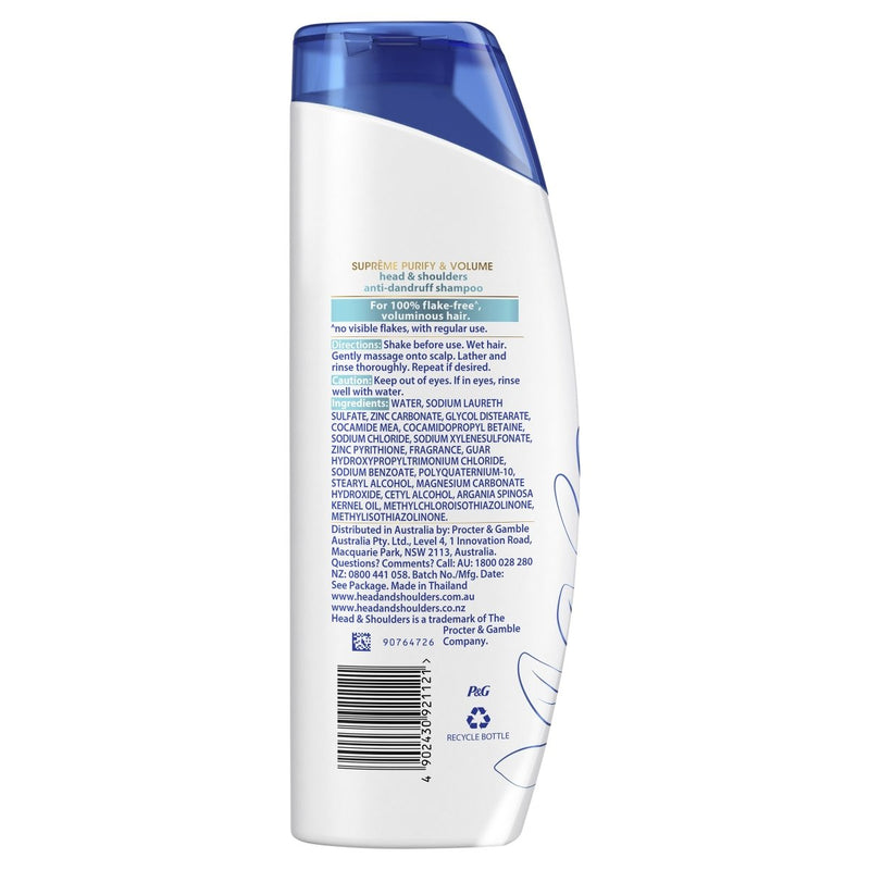 Head & Shoulders Supreme Purify & Volume Shampoo 400mL - Vital Pharmacy Supplies