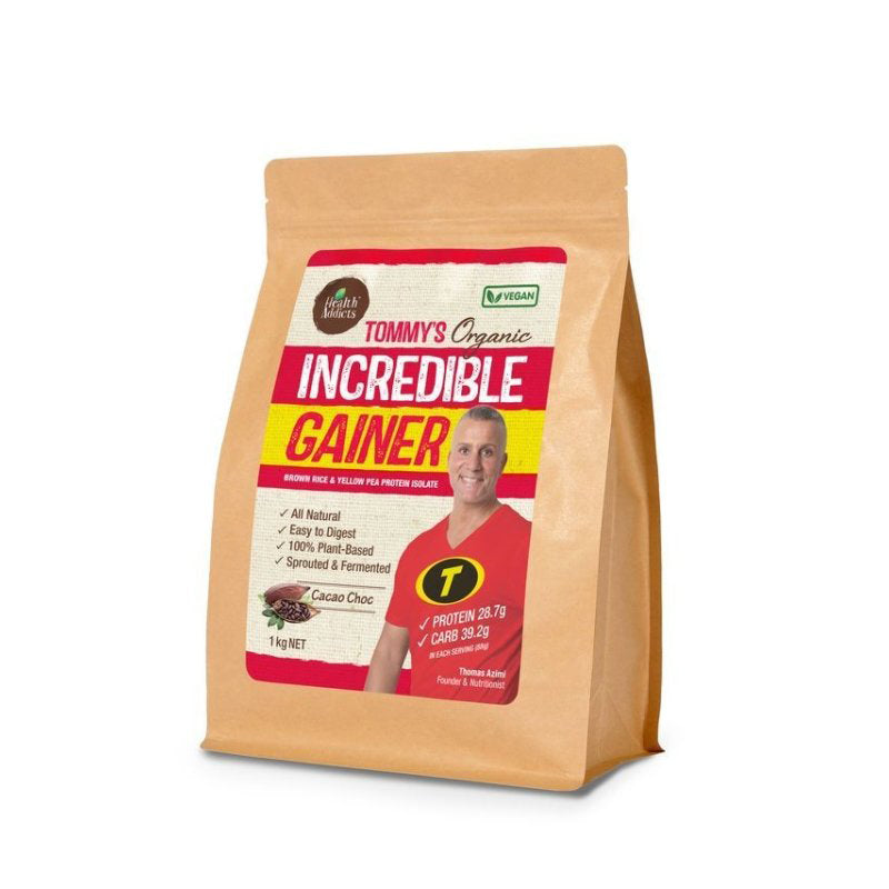 Health Addicts Tommy’s Organic Incredible Gainer With Cacao 1kg
