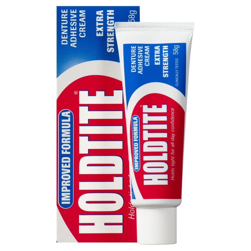 Holdtite Extra Strength Denture Adhesive Cream 58g - Vital Pharmacy Supplies