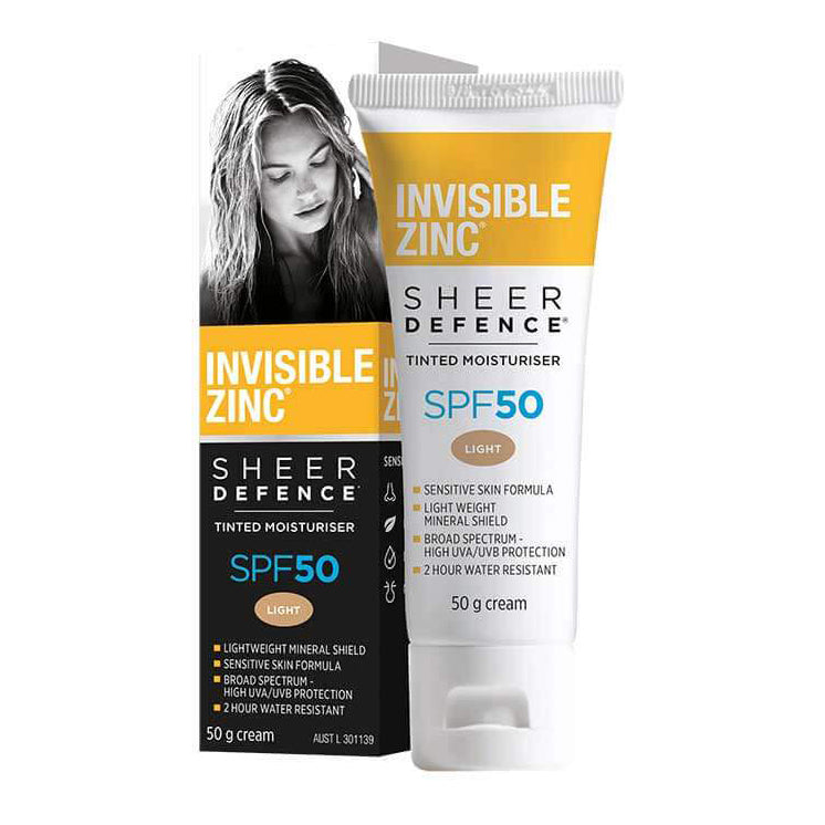Invisible Zinc Sheer Defence Tinted Moisturiser SPF50 50g