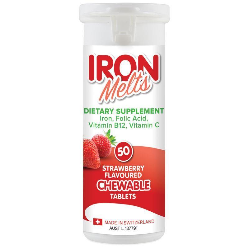 Iron Melts 50 Chewable Tablets - Vital Pharmacy Supplies