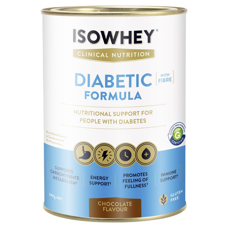 IsoWhey Clinical Nutrition Diabetic Formula Chocolate 640g - Vital Pharmacy Supplies
