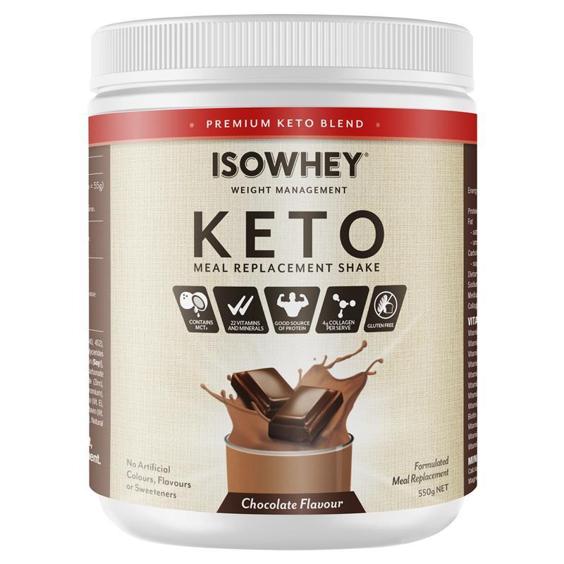 IsoWhey Keto Meal Replacement Shake Chocolate 550g - Vital Pharmacy Supplies