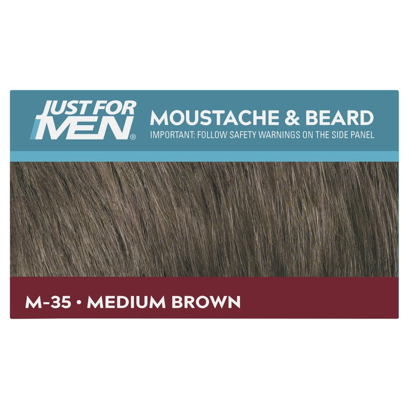 Just For Men Moustache & Beard Brush-In Colour Gel Medium Brown - Vital Pharmacy Supplies