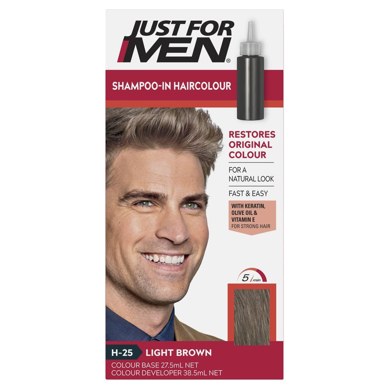 Just For Men Shampoo-In Hair Colour Light Brown - Vital Pharmacy Supplies