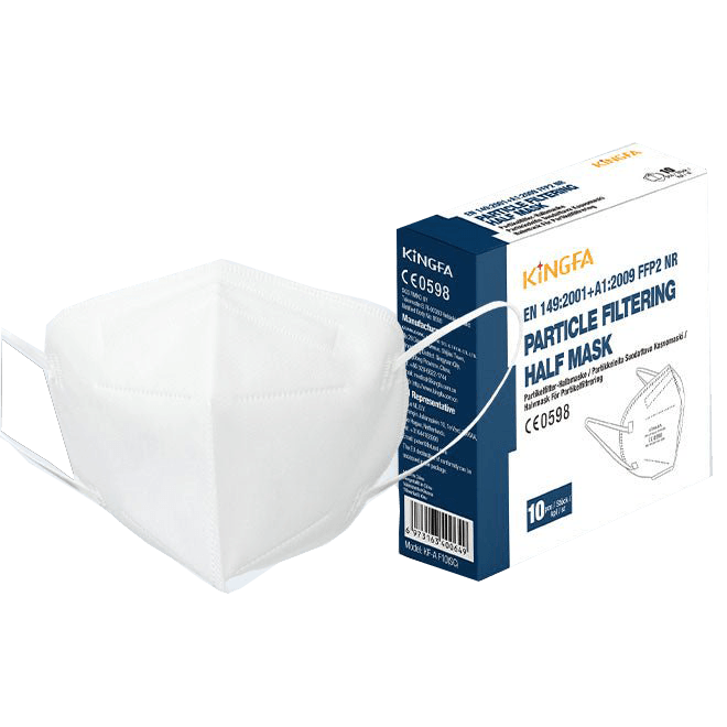 Kingfa FFP2 White Particle Filtering Half Face Masks-KF-A F10(SC) 10 Pack - Vital Pharmacy Supplies