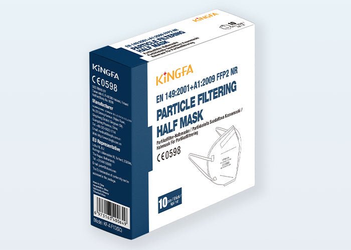Kingfa FFP2 White Particle Filtering Half Face Masks-KF-A F10(SC) 10 Pack - Vital Pharmacy Supplies