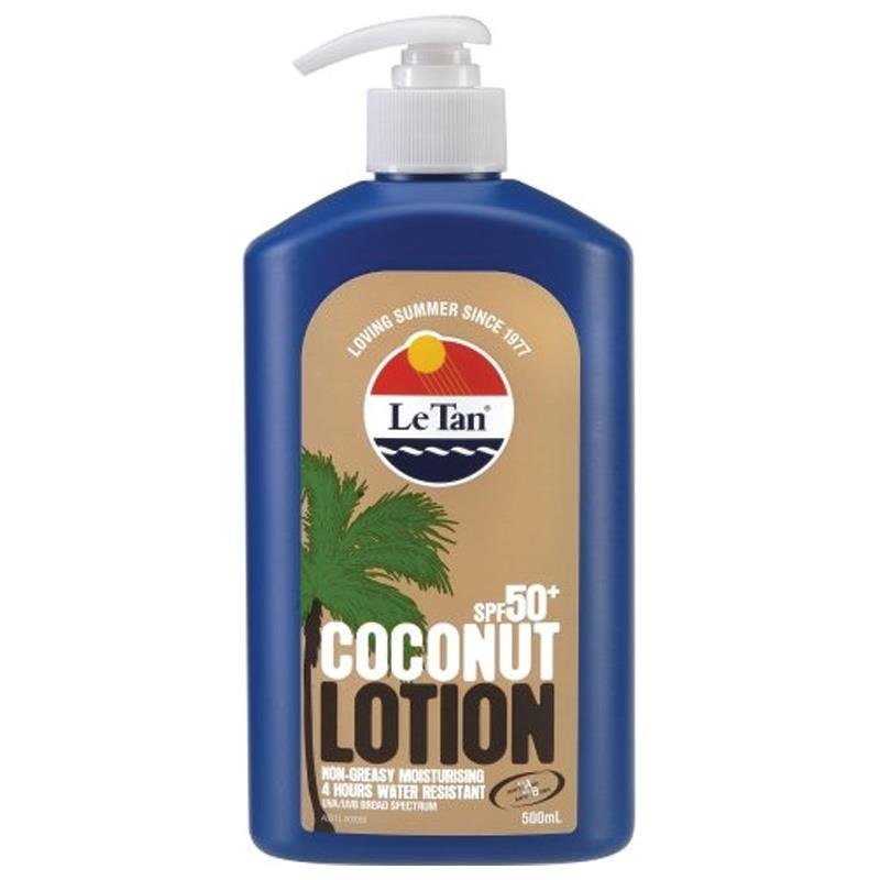 Le Tan SPF 50+ Coconut Sunscreen Lotion 500mL - Vital Pharmacy Supplies