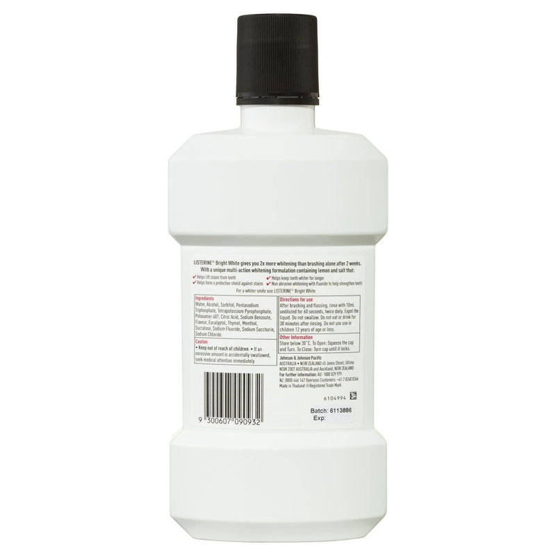 Listerine Bright White Multi-Action Whitening Mouthwash 1L - Vital Pharmacy Supplies