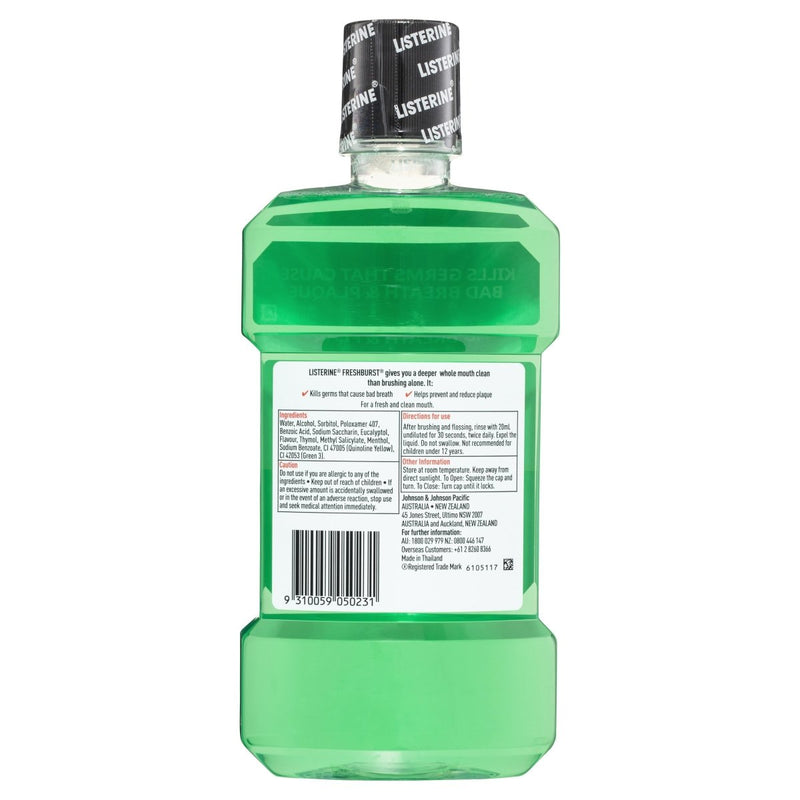 Listerine FreshBurst Antibacterial Mouthwash 1L - Vital Pharmacy Supplies