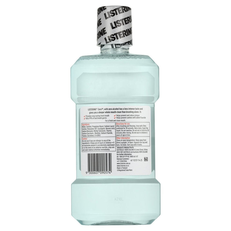 Listerine Zero Mouthwash 500mL - Clearance - Vital Pharmacy Supplies