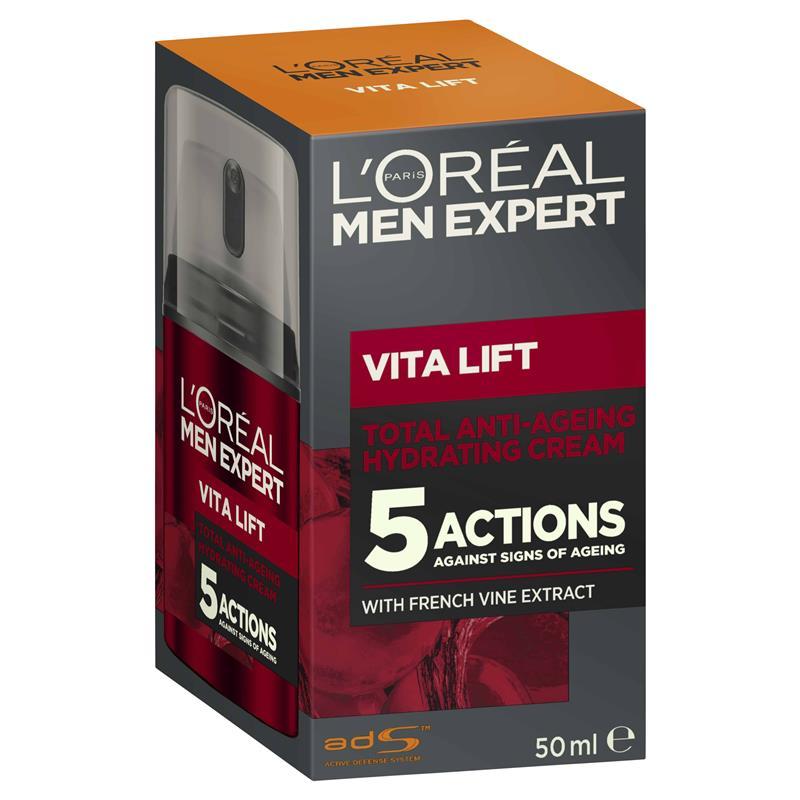 Loreal Paris Men Expert Vita Lift Anti-Ageing Moisturiser 50mL - Vital Pharmacy Supplies