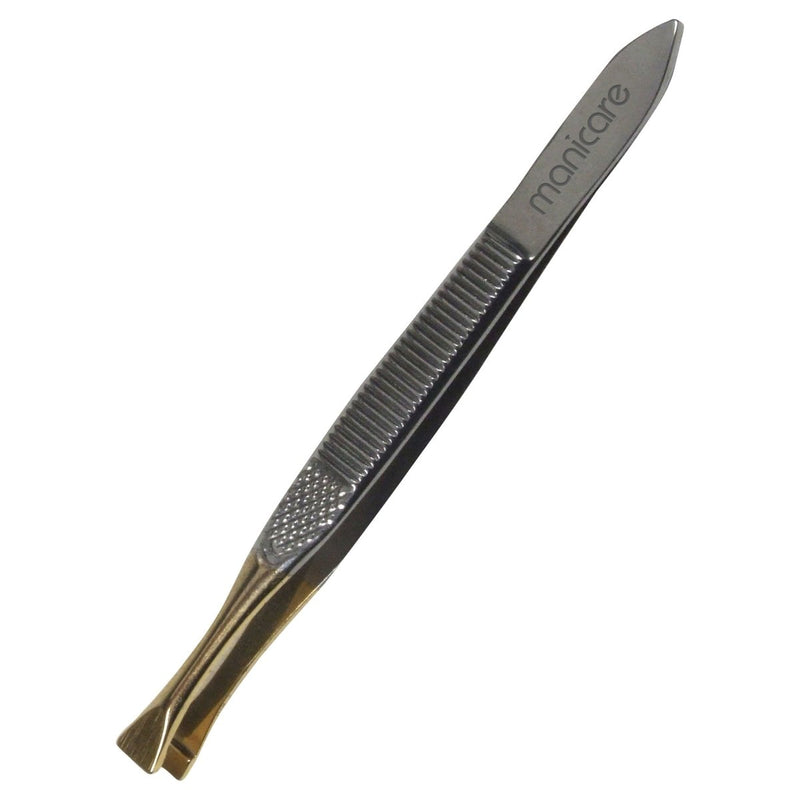 Manicare Flat Tweezers Gold Tipped - Vital Pharmacy Supplies