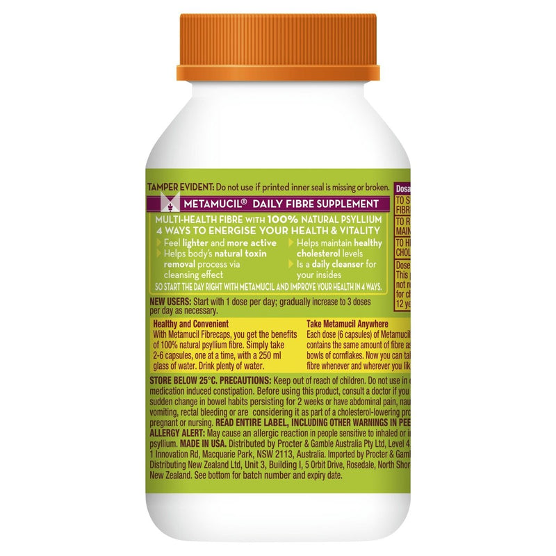 Metamucil Daily Fibre Supplement 100 Caps - Vital Pharmacy Supplies