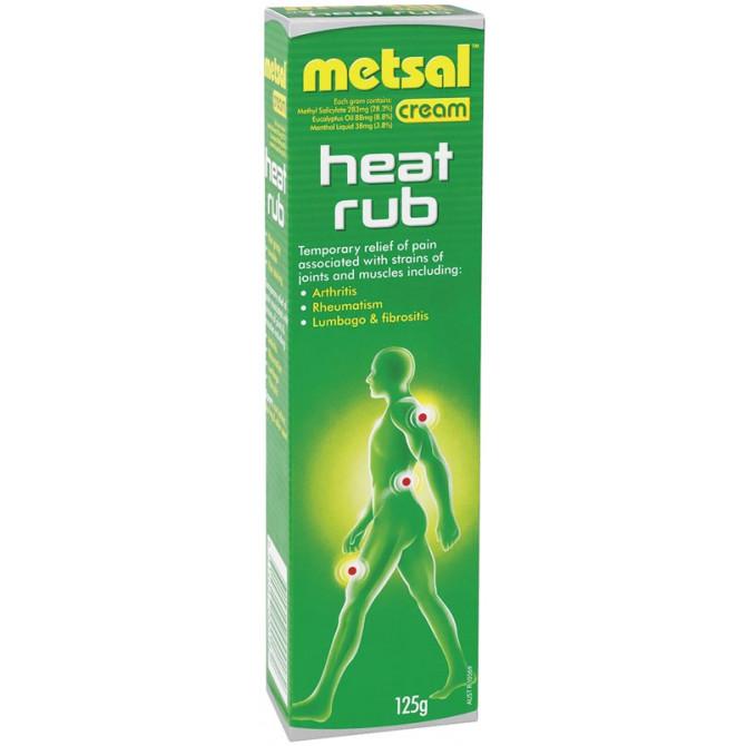 Metsal Heat Rub Cream 125g - Clearance - Vital Pharmacy Supplies