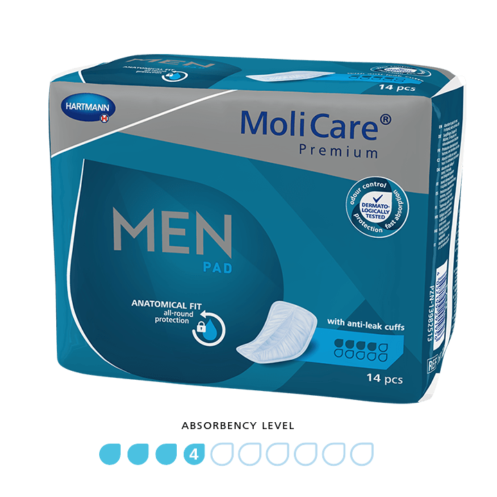 MoliCare Premium Men Pads 4 Drops 14 Pack - Vital Pharmacy Supplies