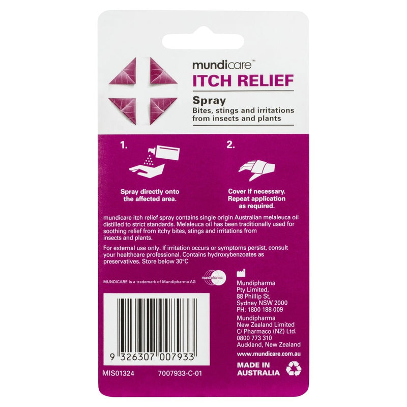 Mundicare Itch Relief Spray 25mL - Vital Pharmacy Supplies
