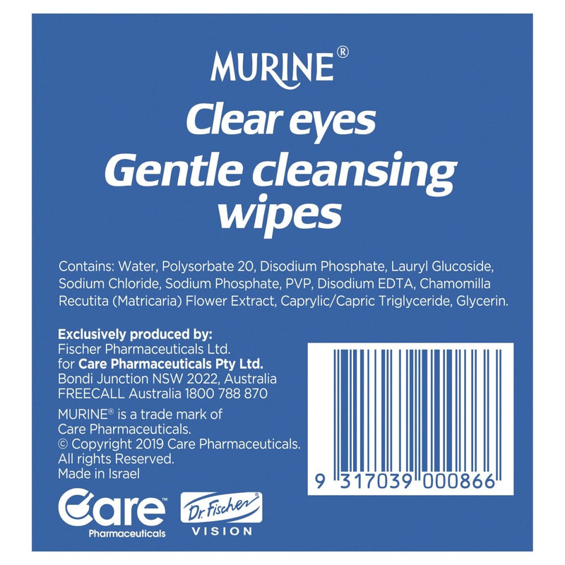 Murine Clear Eyes Wipes 30 Pack - Vital Pharmacy Supplies