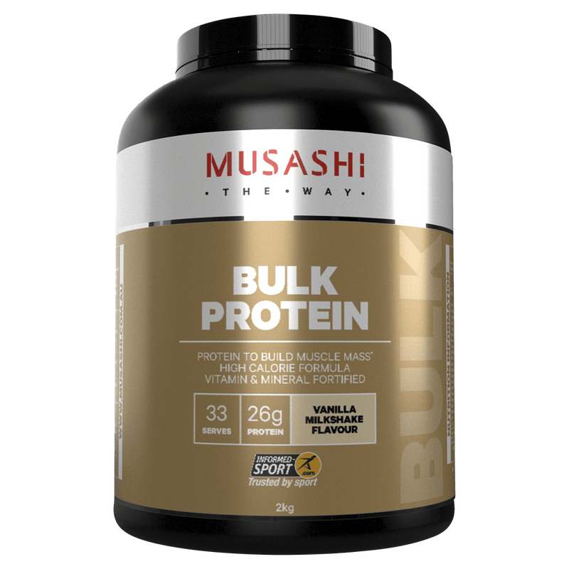 Musashi Bulk Protein Vanilla Milkshake 2kg - Vital Pharmacy Supplies