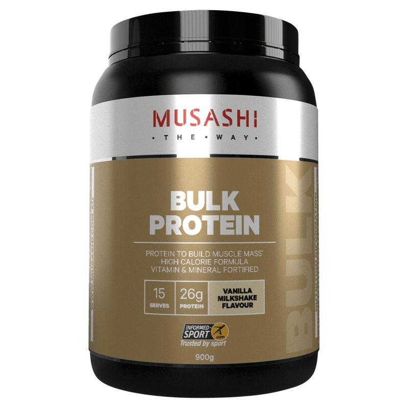 Musashi Bulk Protein Vanilla Milkshake 900g - Vital Pharmacy Supplies