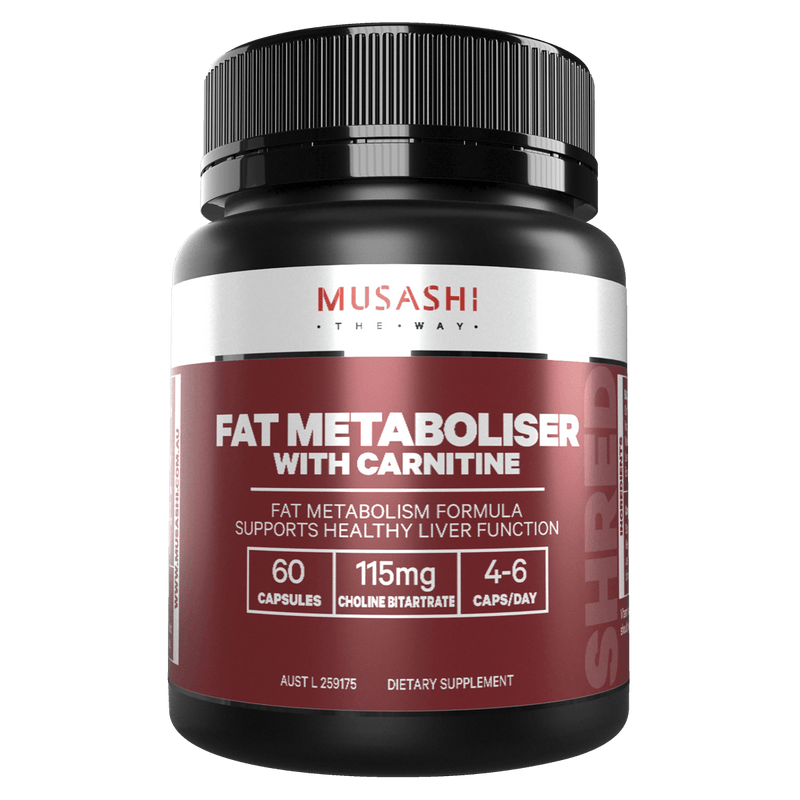 Musashi Fat Metaboliser with Carnitine 60 Capsules - Vital Pharmacy Supplies