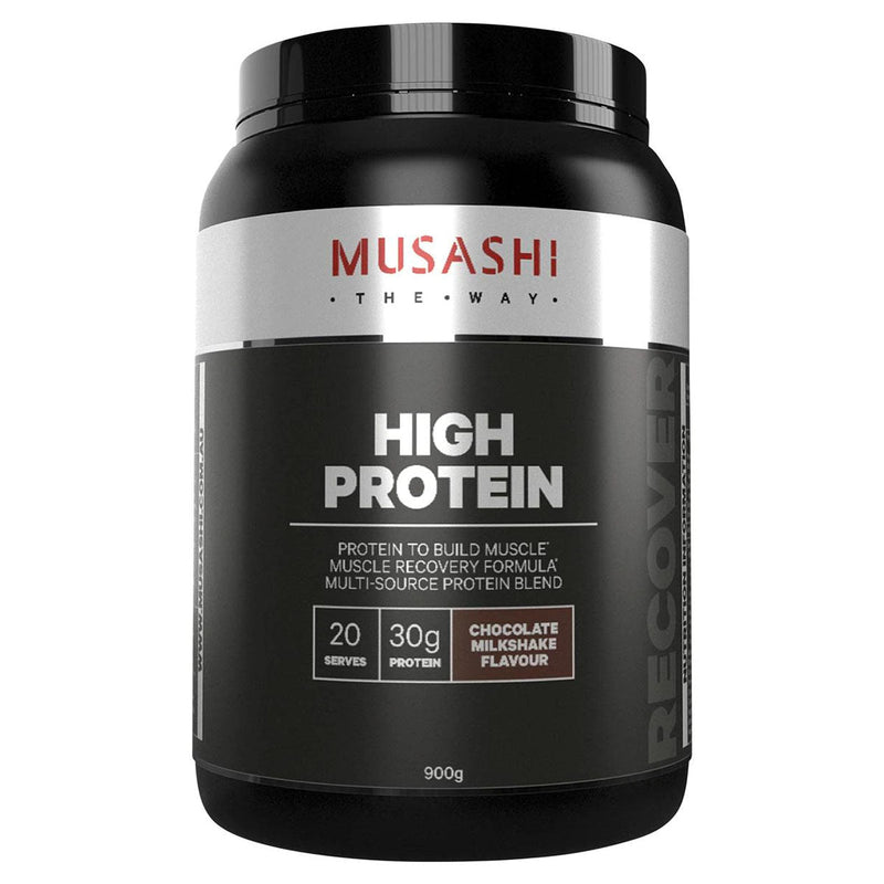 Musashi High Protein Powder Chocolate Milkshake 900g - Vital Pharmacy Supplies