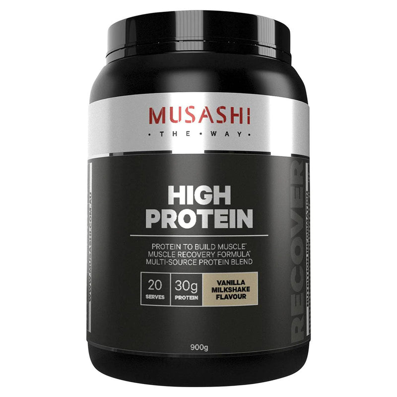 Musashi High Protein Powder Vanilla Milkshake 900g - Vital Pharmacy Supplies
