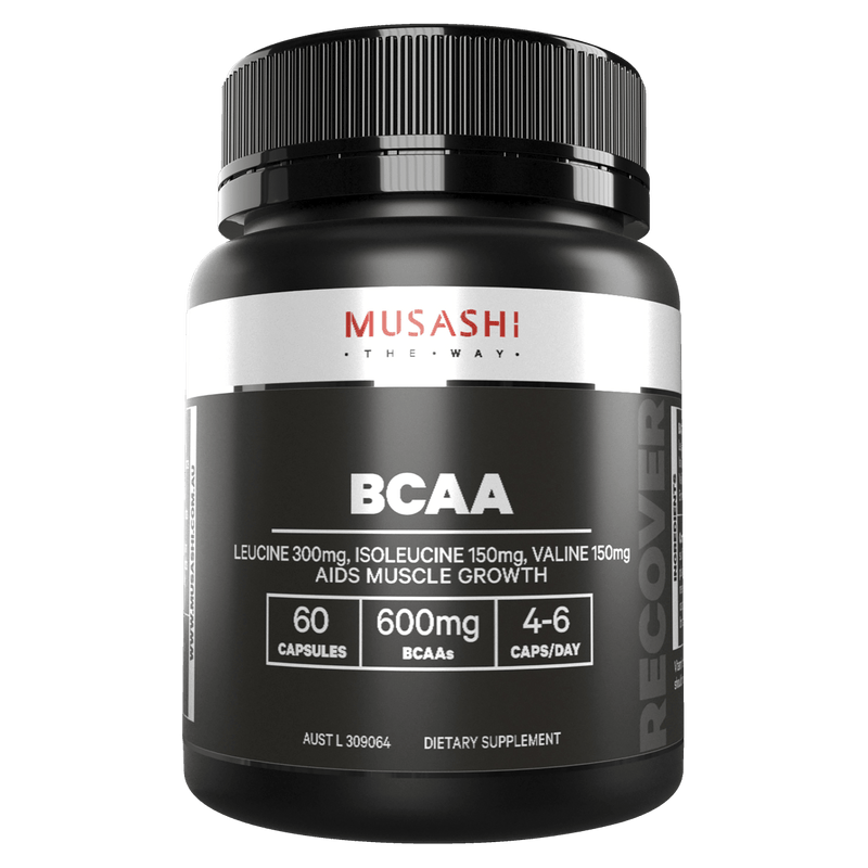 Musashi Muscle Recovery BCAA 60 Capsules - Vital Pharmacy Supplies