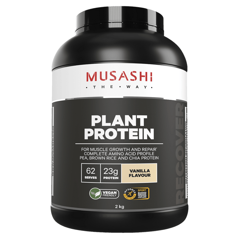 Musashi Plant Protein Vanilla 2kg - Vital Pharmacy Supplies