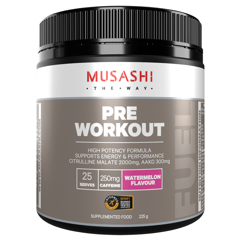 Musashi Pre Workout Watermelon 225g - Vital Pharmacy Supplies