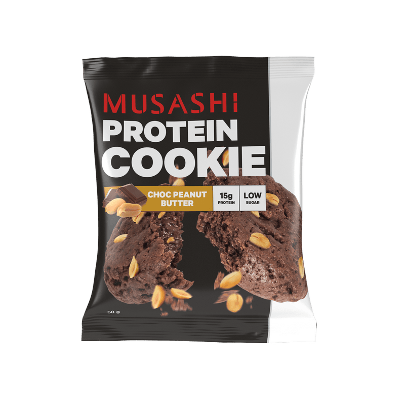 Musashi Protein Cookie Choc Peanut Butter 58g - Vital Pharmacy Supplies