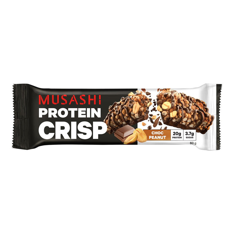 Musashi Protein Crisp Bar Choc Peanut 60g - Vital Pharmacy Supplies