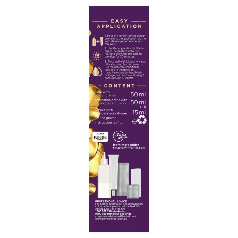Napro Palette Intensive Creme Colour Permanent 10.1 Ultra Light Ash Blonde - Vital Pharmacy Supplies