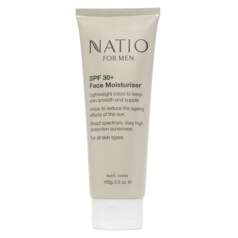 Natio for Men SPF 30+ Face Moisturiser 100g - Vital Pharmacy Supplies