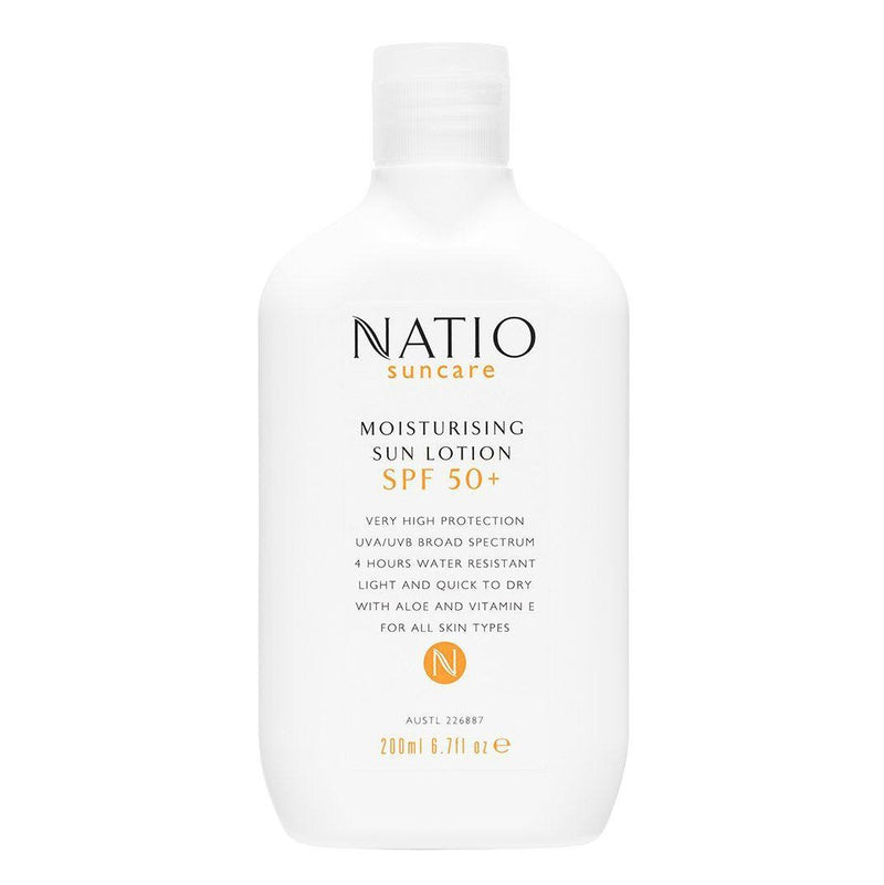Natio Moisturising Sun Lotion SPF 50+ 200mL - Vital Pharmacy Supplies