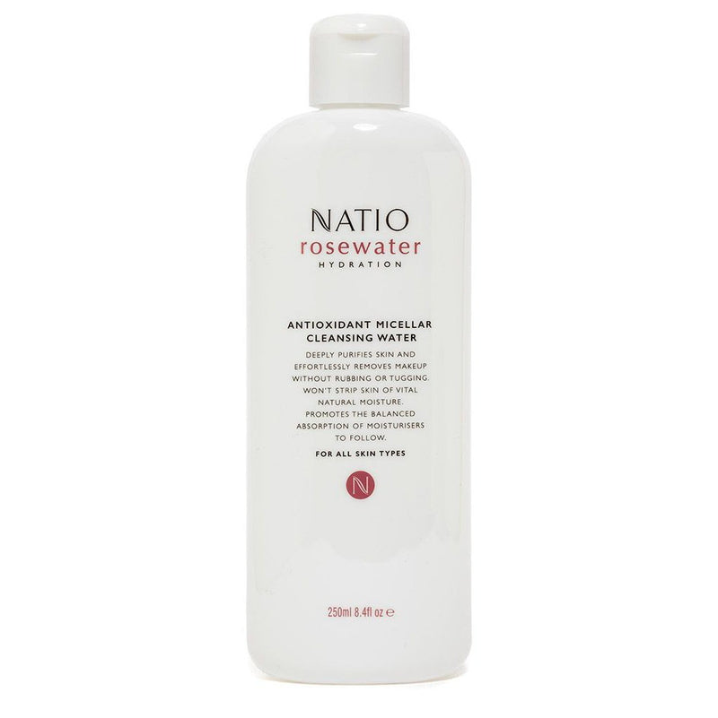 Natio Rosewater Hydration Antioxidant Micellar Cleansing Water 250mL - Vital Pharmacy Supplies