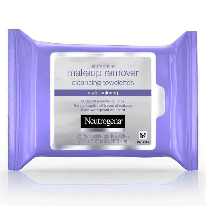 Neutrogena Night Calming Makeup Remover Cleansing Towelettes 25 Pack - Vital Pharmacy Supplies