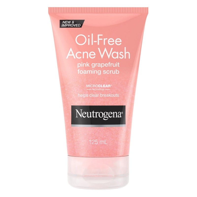 Neutrogena Oil-Free Acne Wash Pink Grapefruit Foaming Scrub 125mL - Vital Pharmacy Supplies