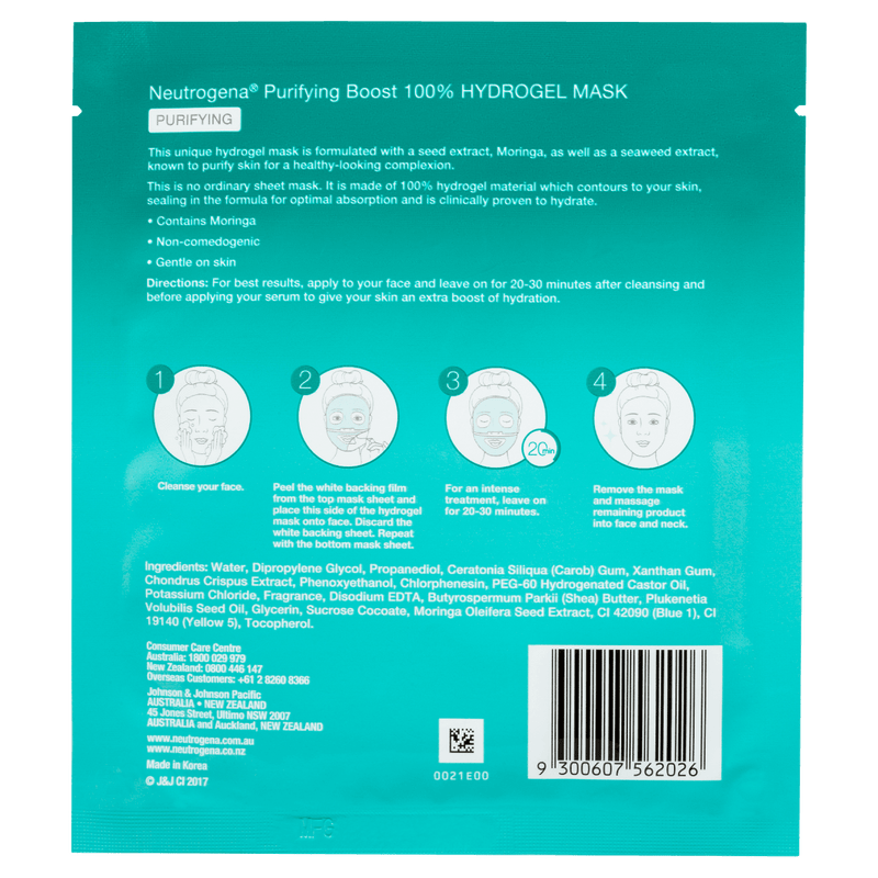Neutrogena Purifying Boost Hydrogel Mask 30g - Vital Pharmacy Supplies