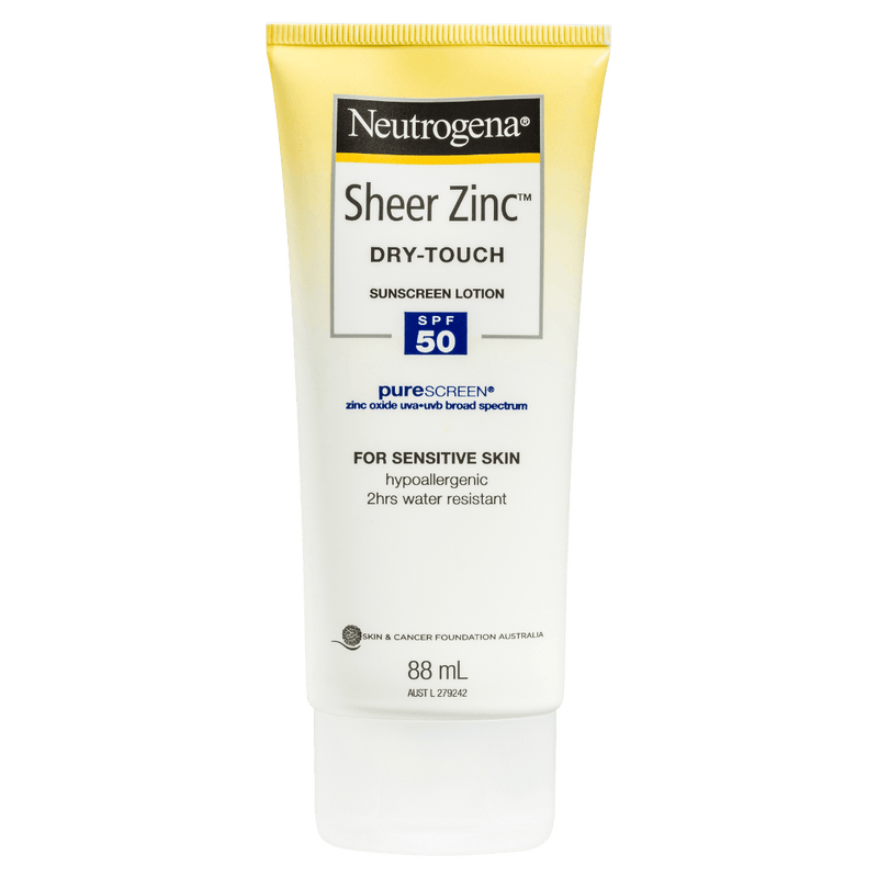 Neutrogena Sheer Zinc Dry-Touch Sunscreen Lotion SPF50 88mL - Vital Pharmacy Supplies