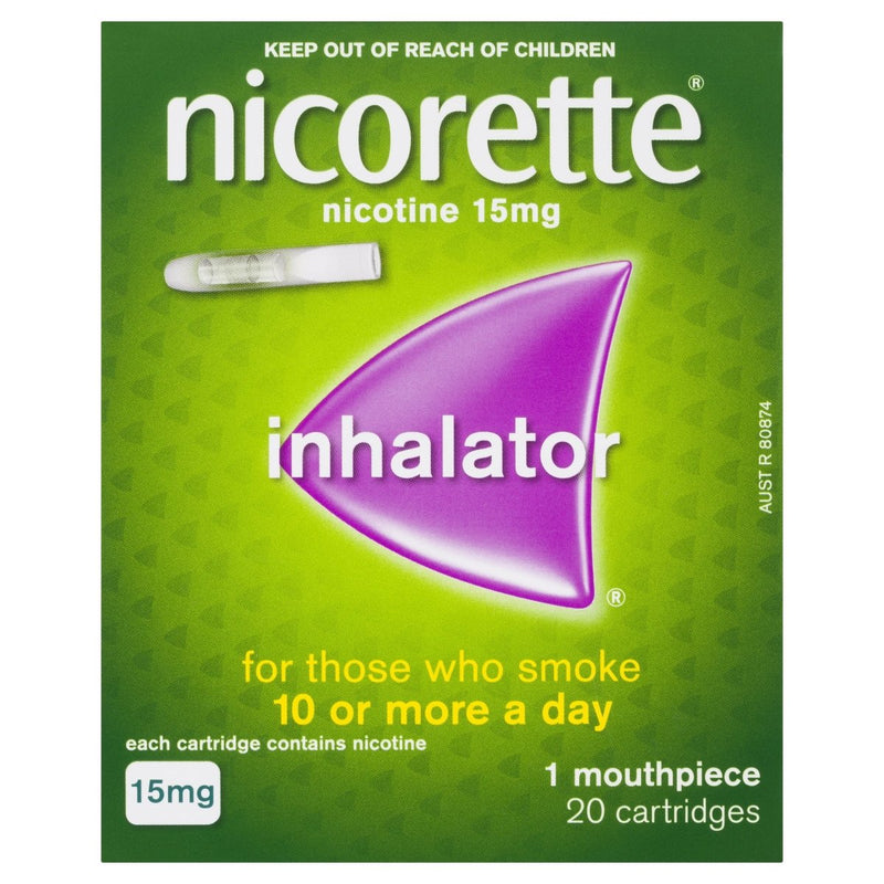 Nicorette Quit Smoking Inhalator 15mg 20 Pack - Vital Pharmacy Supplies