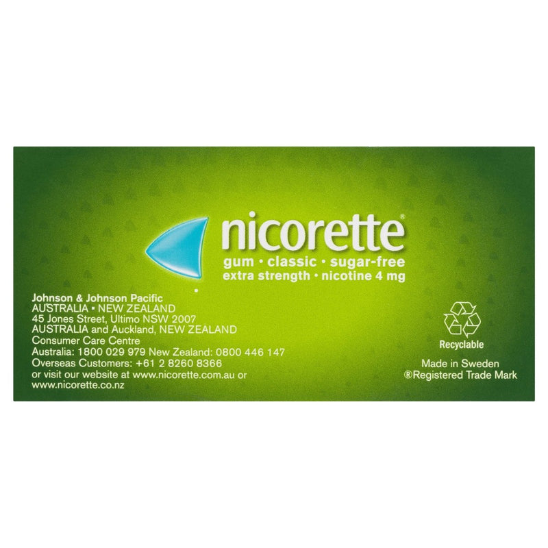 Nicorette Quit Smoking Nicotine Gum Classic 4mg 105 Pack - Vital Pharmacy Supplies