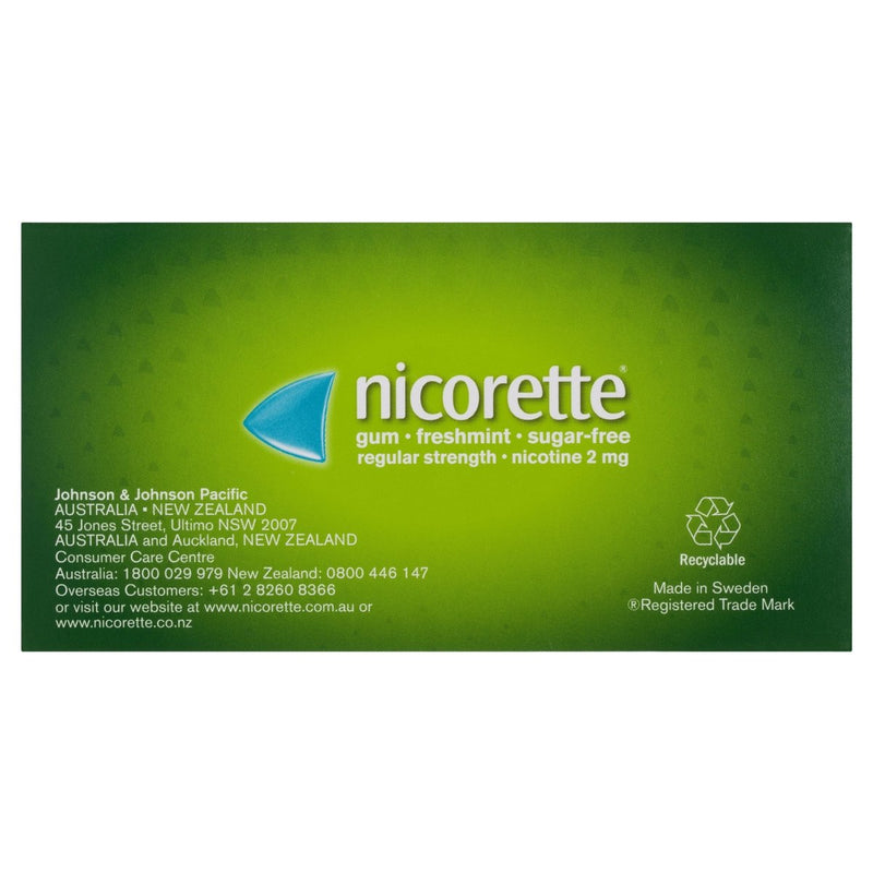 Nicorette Quit Smoking Nicotine Gum Freshmint 2mg 105 Pack - Vital Pharmacy Supplies