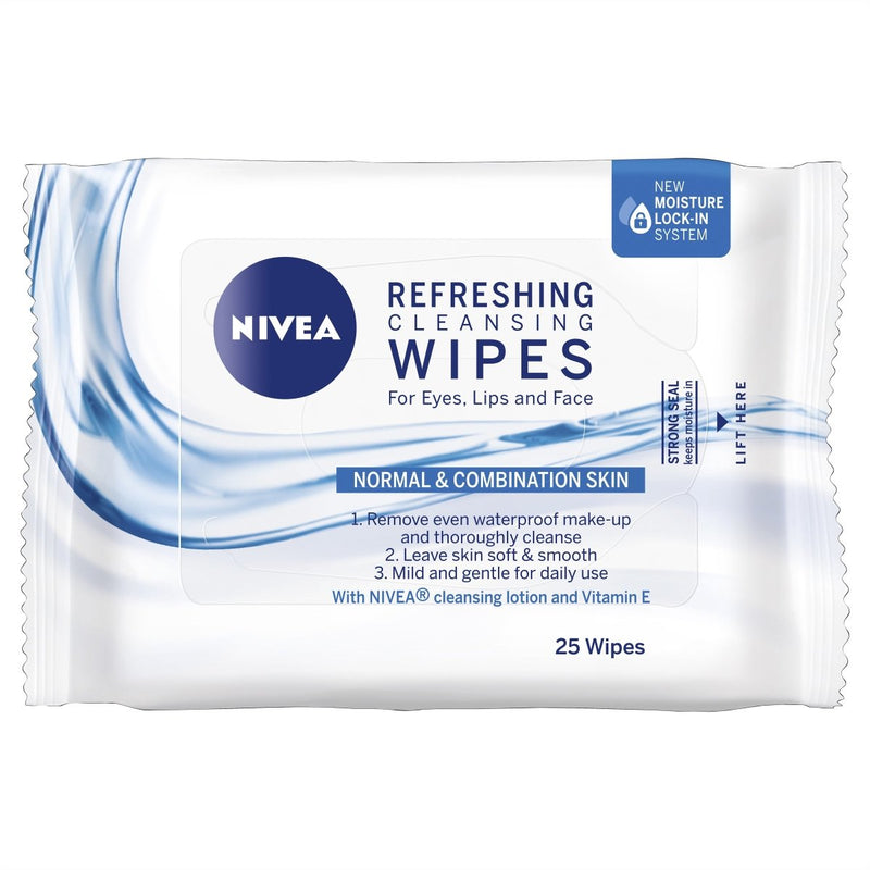 Nivea Daily Essentials Refreshing Facial Cleansing Wipes 25 Pack - Vital Pharmacy Supplies