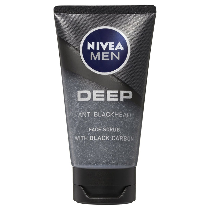 Nivea Men Deep Anti-blackhead Face Scrub 75mL - Vital Pharmacy Supplies