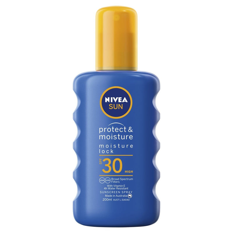 Nivea Protect & Moisture Sunscreen Spray SPF30 200mL - Vital Pharmacy Supplies